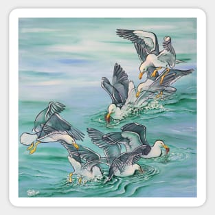 "Kelpigarten" Kelp Gulls Sticker